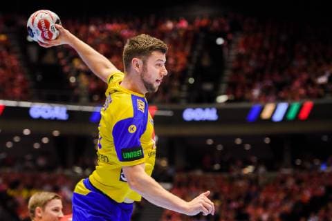190123 Niclas Ekberg of Sweden during the IHF World Handball Championship match between Denmark and Sweden on January 23, 2019 in Herning. Photo: Petter Arvidson BILDBYRN kod PA 92213 Copyright: PETTERxARVIDSON BB190123PA065