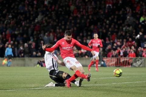 09 CLEMENT DEPRES (NIM) FOOTBALL : Nimes vs Angers - Ligue 1 Conforama - 23 01 2019 FEP Panoramic 