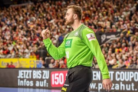 Koeln, Deutschland, 23.01.2019, IHF Handball WM 2019, Hauptrunde, Deutschland - Spanien, Andreas Wolff (GER) gestikuliert, gestik ( DeFodi520