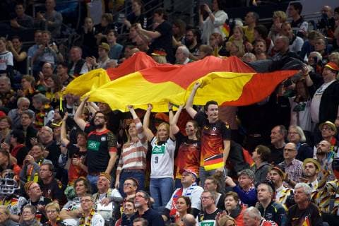 Handball Köln 23.01.2019 Weltmeisterschaft 2019 Weltmeisterschaften der Männer Hauptrunde Deutschland (GER) - Spanien (ESP) Fans Jubel