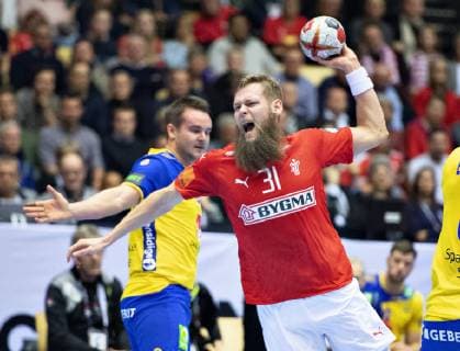 Nikolaj OEris Nielsen of Denmark during the men s IHF Handball World Championship WM Weltmeisterschaft Main Round Group 2 match between Denmark and Sweden in Herning, Denmark, Wednesday, Jan. 23, 2019.. , Herning Jylland Denmark Copyright: HenningxBagger HenningxBaggerx COP105 spdk20190123-211351-L