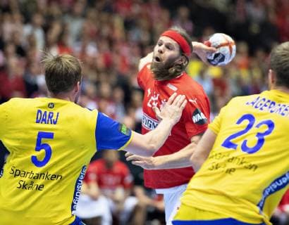 Mikkel Hansen of Denmark during the men s IHF Handball World Championship WM Weltmeisterschaft Main Round Group 2 match between Denmark and Sweden in Herning, Denmark, Wednesday, Jan. 23, 2019.. , Herning Jylland Denmark Copyright: HenningxBagger HenningxBaggerx COP105 spdk20190123-211457-L