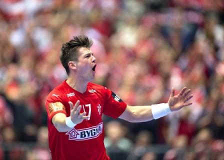 Lasse Svan of Denmark during the men s IHF Handball World Championship WM Weltmeisterschaft Main Round Group 2 match between Denmark and Sweden in Herning, Denmark, Wednesday, Jan. 23, 2019.. , Herning Jylland Denmark Copyright: HenningxBagger HenningxBaggerx COP105 spdk20190123-214436-L