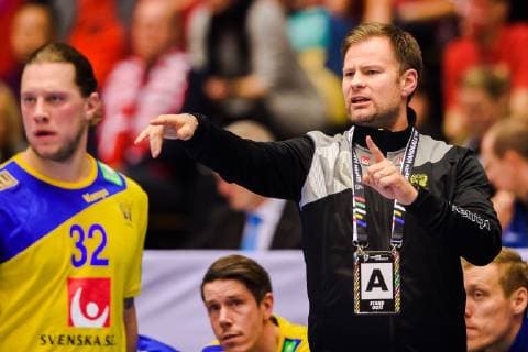 190123 Kristjan Andresson, head coach of Sweden during the IHF World Handball Championship match between Denmark and Sweden on January 23, 2019 in Herning. Photo: Petter Arvidson BILDBYRN kod PA 92213 Copyright: PETTERxARVIDSON BB190123PA115