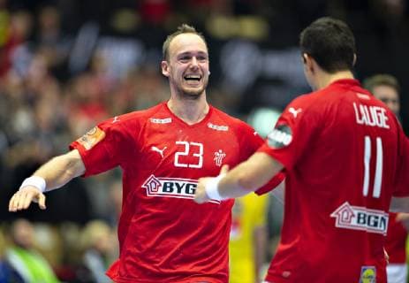 Henrik Toft Hansen of Denmark celebrates goal in the last minute during the men s IHF Handball World Championship WM Weltmeisterschaft Main Round Group 2 match between Denmark and Sweden in Herning, Denmark, Wednesday, Jan. 23, 2019.. , Herning Jylland Denmark Copyright: HenningxBagger HenningxBaggerx COP105 spdk20190123-221053-L