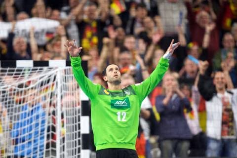 Handball Köln 23.01.2019 Weltmeisterschaft 2019 Weltmeisterschaften der Männer Hauptrunde Deutschland (GER) - Spanien (ESP) Silvio Heinevetter (Deutschland, TW, No.12)