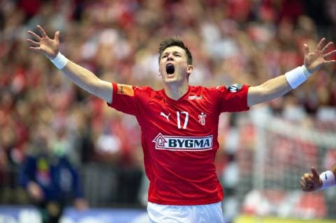 Lasse Svan of Denmark during the men s IHF Handball World Championship WM Weltmeisterschaft Main Round Group 2 match between Denmark and Sweden in Herning, Denmark, Wednesday, Jan. 23, 2019.. , Herning Jylland Denmark Copyright: HenningxBagger HenningxBaggerx COP105 spdk20190123-222212-L