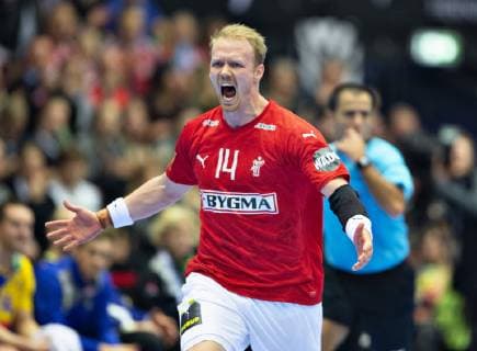 Anders Zachariassen of Denmark jubilates during the men s IHF Handball World Championship WM Weltmeisterschaft Main Round Group 2 match between Denmark and Sweden in Herning, Denmark, Wednesday, Jan. 23, 2019.. , Herning Jylland Denmark Copyright: HenningxBagger HenningxBaggerx COP105 spdk20190123-222322-L