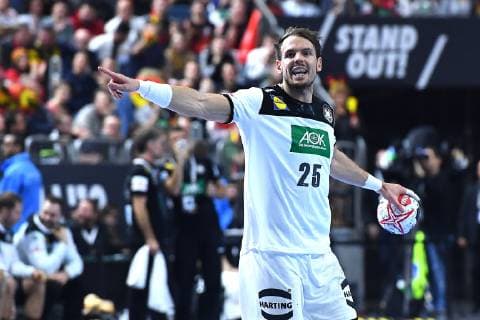 Handball-WM Hauptrunde Deutschland - Spanien am 23.01.2019 in der Lanxess Arena in Köln Kai Häfner ( Deutschland )