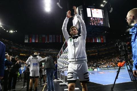 Uwe Gensheimer (Deutschland) jubelt den Fans zu, Deutschland vs Spanien, IHF Maenner Handball Weltmeisterschaft, 23.01.2019 Fotograf Neis Eibner Deutschland vs Spanien, IHF Maenner Handball Weltmeisterschaft, 23.01.2019 Köln Copyright: xEIBNER Alexander_Neisx EP_ANS
