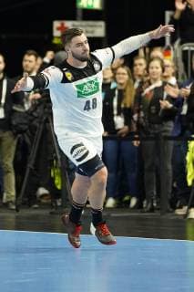 GER, IHF WM 2019, Deutschland (GER) vs Spanien (ESP) 23.01.2019, Lanxess Arena,Koeln, GER, IHF WM 2019, Deutschland (GER) vs Spanien (ESP), im Bild picture shows: das entscheidende letzte Tor durch Jannik Kohlbacher (GER 48), Torjubel Jubel Jubellauf,