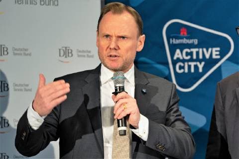 Andy Grote, Sportsenator - Portrait Porträt active city Hamburg Sportstadt Startschuss für die Modernisierung des Rothenbaum Stadion - Projektpartner stellen Maßnahmen vor - Modernisierungsmaßnahmen für Tennis Gelände Hamburg Rotherbaum, Hamburg Hamburg Deutschland Center-Court-Restaurant Rothenba