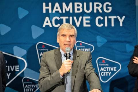 Ulrich Klaus, DTB Präsident - Portrait Porträt Startschuss für die Modernisierung des Rothenbaum Stadion - Projektpartner stellen Maßnahmen vor - Modernisierungsmaßnahmen für Tennis Gelände Hamburg Rotherbaum, Hamburg Hamburg Deutschland Center-Court-Restaurant Rothenba