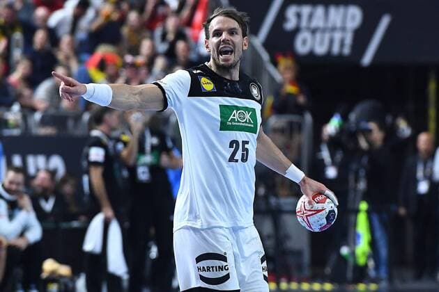 Handball-WM Hauptrunde Deutschland - Spanien am 23.01.2019 in der Lanxess Arena in Köln Kai Häfner ( Deutschland )