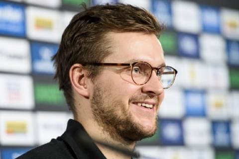 190124 Fabian Böhm of Germany during a press event with the national teams of Germany and Norway on January 24, 2019 in Hamburg. Photo: Ludvig Thunman BILDBYRN kod LT 35583 Copyright: LUDVIGxTHUNMAN BB190124LT010