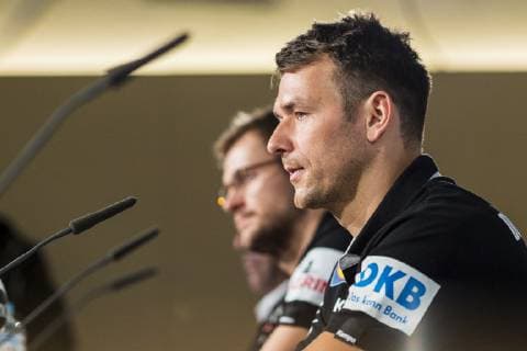 Hamburg, Deutschland 24. Januar 2019: WM 2019 Männer - Halbfinale - Deutschland Pressekonferenz Trainer Christian Prokop (Deutschland) Hamburg Barclaycard Arena Deutschland