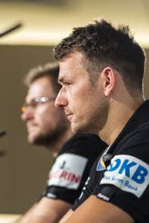 Hamburg, Deutschland 24. Januar 2019: WM 2019 Männer - Halbfinale - Deutschland Pressekonferenz Trainer Christian Prokop (Deutschland) Hamburg Barclaycard Arena Deutschland