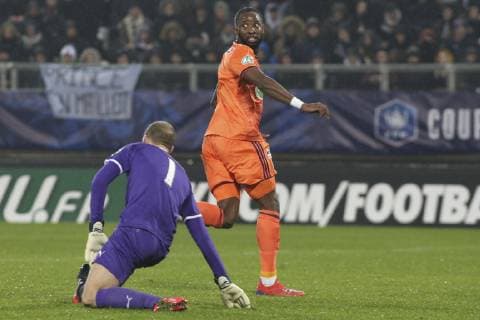 Joie sur le But de Moussa Dembele (OL) FOOTBALL : Amiens SC Vs Olympique Lyonnais - Coupe de France - 1 16eme finale - 24 01 2019 MichaelBaucher Panoramic 