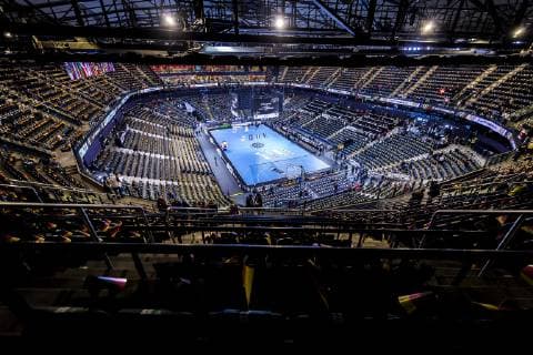 Hamburg, Deutschland 25. Januar 2019: WM 2019 Männer - Halbfinale - Deutschland vs. Norwegen Übersicht leere Barclaycard Arena Hamburg Barclaycard Arena Deutschland