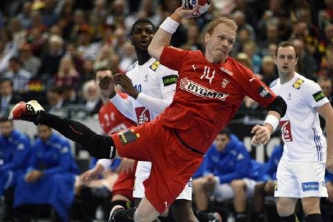 Anders Zachariassen i aktion VM semifinale mellem Danmark-Frankrig i Hamborg, Tyskland, fredag den 25 januar 2019. . , Hamburg Tyskland Denmark Copyright: LiselottexSabroex COP102 spdk20190125-174037-L