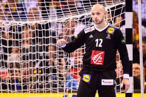 190125 Goalkeeper Vincent Gerard of France during the IHF World Handball Championship match between Denmark and France on January 25, 2019 in Hamburg. Photo: Ludvig Thunman BILDBYRN kod LT 35584 Copyright: LUDVIGxTHUNMAN BB190125LT009