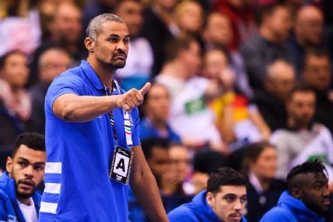 190125 Didier Dinart, head coach of France, during the IHF World Handball Championship match between Denmark and France on January 25, 2019 in Hamburg. Photo: Ludvig Thunman BILDBYRN kod LT 35584 Copyright: LUDVIGxTHUNMAN BB190125LT013