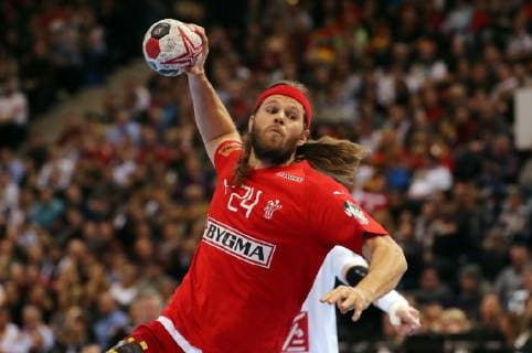 Mikkel Hansen Aktion Oberkoerper Oberkörper Handball Weltmeisterschaft WM Herren Halbfinale Saison 2018 2019 25.01.2019 Dänemark DEN vs. Frankreich FRA