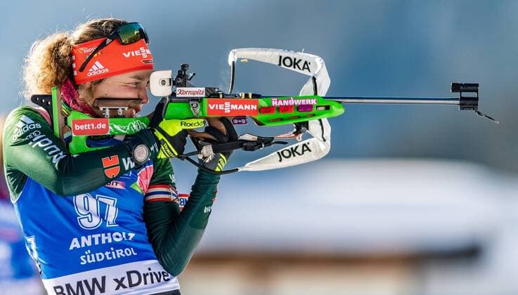 ITA, IBU Weltcup Biathlon, Antholz 24.01.2019, Suedtirol Arena, Antholz, ITA, IBU Weltcup Biathlon, Sprint, Damen, im Bild Laura Dahlmeier (GER) Laura Dahlmeier of Germany during women s Sprint of BMW IBU Biathlon World Cup at the Suedtirol Arena in Antholz, Italy on 2019 01 24. Antholz Südtirol Italien *** ITA IBU World Cup Biathlon Antholz 24 01 2019 South Tyrol Arena Antholz ITA IBU World Cup Biathlon Sprint Ladies Laura Dahlmeier GER Laura Dahlmeier of Germany during women s Sprint of BMW IBU Biathlon World Cup at the South Tyrol Arena in Antholz Italy on 2019 01 24 Antholz South Tyrol Italy Kein Release verfügbar