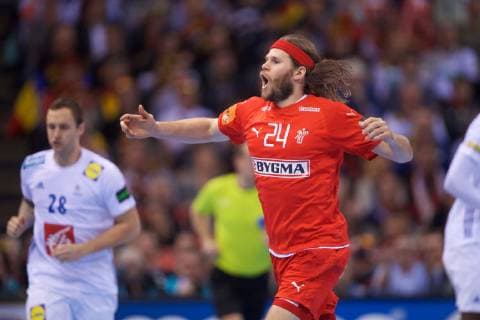 Handball Hamburg 25.01.2019 Weltmeisterschaft 2019 Weltmeisterschaften der Männer Halbfinale Dänemark (DAN) vs Frankreich (FRA) HANSEN Mikkel (Dänemark, No.24)