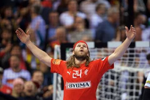 Handball Hamburg 25.01.2019 Weltmeisterschaft 2019 Weltmeisterschaften der Männer Halbfinale Dänemark (DAN) vs Frankreich (FRA) HANSEN Mikkel (Dänemark, No.24)