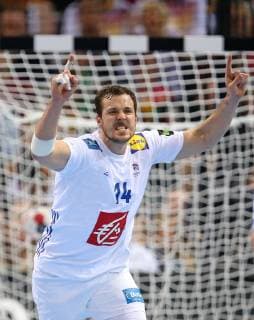25.01.2019, Handball IHF Weltmeisterschaft Dänemark und Deutschland 2019, Halbfinale, Dänemark - Frankreich, in der Barclaycard Arena Hamburg. Kentin Mahe (Frankreich)