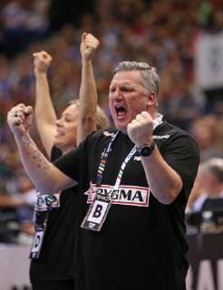 25.01.2019, Handball IHF Weltmeisterschaft Dänemark und Deutschland 2019, Halbfinale, Dänemark - Frankreich, in der Barclaycard Arena Hamburg. Trainer Nikolaj Jacobsen (Dänemark)