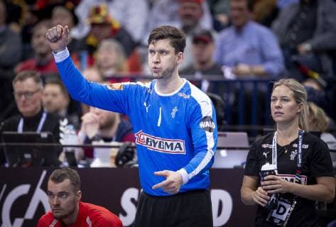 Niklas Landin of Denmark during the men s IHF Handball World Championship WM Weltmeisterschaft semifinal between Denmark-France in Hamburg , Germany, on Friday, Jan. 25, 2019. , Hamburg Denmark Copyright: Scanpix LiselottexSabroex COP102 spdk20190125-193515-L