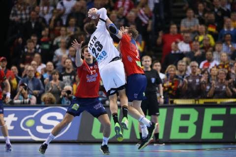 26th Mens Handball World Championship WM Weltmeisterschaft Deutschland vs Norwegen, 25.01.19 Steffen Faeth (Deutschland, 23) im Angriff