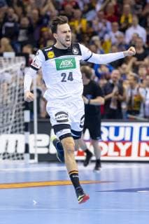 Patrick Groetzki (Nr. 24, Deutschland) freut sich ueber ein Tor. Deutschland vs. Norwegen, Halbfinale, Handball, IHF Handball Weltmeisterschaft, 25.01.19 Hamburg Hamburg Germany Barclaycard-Arena Copyright: xAgentur54Gradx xFelixxKoenigx