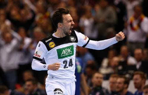 Patrick Groetzki Freude Emotion jubelnd Jubel nach Tor Handball Weltmeisterschaft WM Herren Halbfinale Saison 2018 2019 25.01.2019 Deutschland GER DHB vs. Norwegen NOR