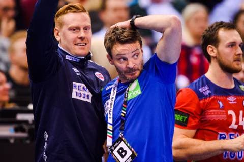 190125 Christian Berge, head coach, of Norway during the IHF World Handball Championship match between Germany and Norway on January 25, 2019 in Hamburg. Photo: Ludvig Thunman BILDBYRN kod LT 35585 Copyright: LUDVIGxTHUNMAN BB190125LT071