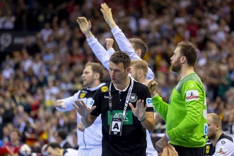 Trainer Christian Prokop nach einem Tor. Deutschland vs. Norwegen, Halbfinale, Handball, IHF Handball Weltmeisterschaft, 25.01.19 Hamburg Hamburg Germany Barclaycard-Arena Copyright: xAgentur54Gradx xFelixxKoenigx