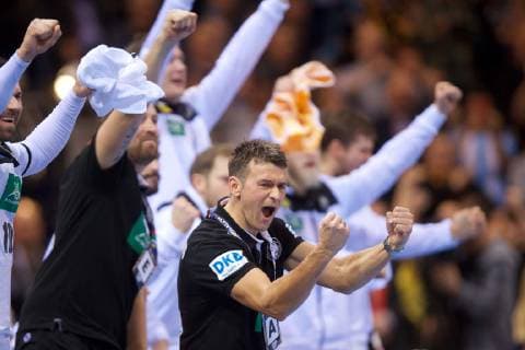 Handball Hamburg 25.01.2019 Weltmeisterschaft 2019 Weltmeisterschaften der Männer Halbfinale Deutschland (GER) - Norwegen (NOR) Christian Prokop (Deutschland, Trainer) Jubel