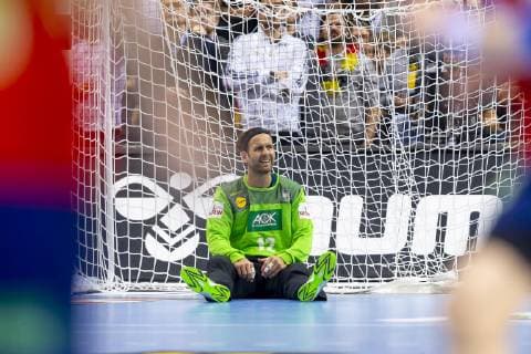 Torhueter Silvio Heinevetter (Nr. 12, Deutschland) am Boden. Deutschland vs. Norwegen, Halbfinale, Handball, IHF Handball Weltmeisterschaft, 25.01.19 Hamburg Hamburg Germany Barclaycard-Arena Copyright: xAgentur54Gradx xFelixxKoenigx