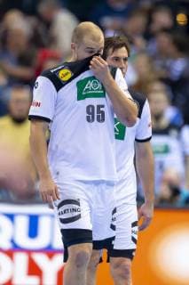 Paul Drux (Nr. 95, Deutschland) und Uwe Gensheimer (Nr. 3, Deutschland). Deutschland vs. Norwegen, Halbfinale, Handball, IHF Handball Weltmeisterschaft, 25.01.19 Hamburg Hamburg Germany Barclaycard-Arena Copyright: xAgentur54Gradx xFelixxKoenigx