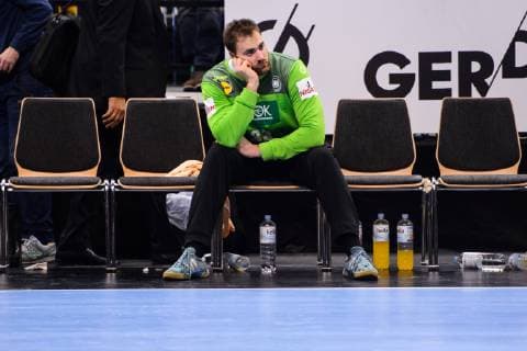 Sport Themen der Woche KW04 Sport Bilder des Tages 190125 Goalkeeper Andreas Wolff of Germany looks dejected after the IHF World Handball Championship match between Germany and Norway on January 25, 2019 in Hamburg. Photo: Ludvig Thunman BILDBYRN kod LT 35585 Copyright: LUDVIGxTHUNMAN BB190125LT105
