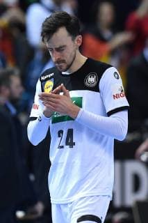 Handball-WM Halbfinale Deutschland - Norwegen am 25.01.2019 in der Barclaycard Arena in Hamburg Patrick Groetzki ( Deutschland ) enttäuscht