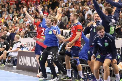 26th Mens Handball World Championship WM Weltmeisterschaft Deutschland vs Norwegen, 25.01.19 Jubel nach Sieg ^