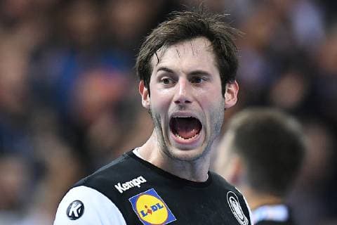Handball-WM Halbfinale Deutschland - Norwegen am 25.01.2019 in der Barclaycard Arena in Hamburg Uwe Gensheimer ( Deutschland ) schreit