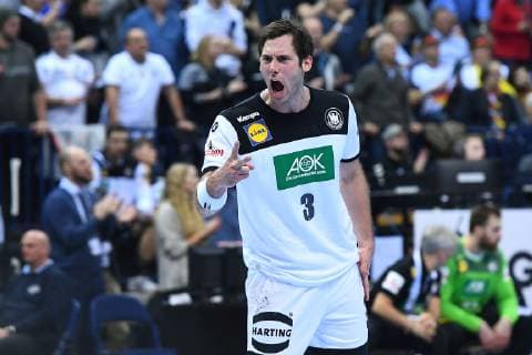 Handball-WM Halbfinale Deutschland - Norwegen am 25.01.2019 in der Barclaycard Arena in Hamburg Uwe Gensheimer ( Deutschland ) schreit
