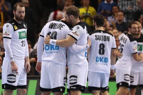 26th Mens Handball World Championship WM Weltmeisterschaft Deutschland vs Norwegen, 25.01.19 Team Deutschland nach dem Spiel