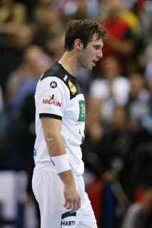 Hamburg, Deutschland, Hallenhandball - WM in Hamburg Halbfinale Deutschland : Norwegen am 25. 01. 2019 in der Barclaycard Arena in Hamburg Uwe Gensheimer (GER 3)