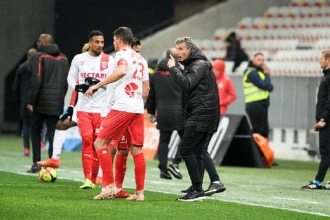 Bernard BLAQUART (ENTRAINEUR NIMES) FOOTBALL : Nice vs Nimes - Ligue 1 Conforama - 26 01 2019 FEP Panoramic 