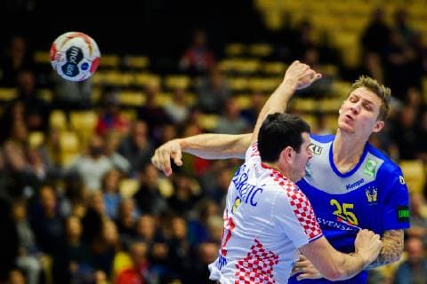 Handball, WM, Spiel um Platz 5, Kroatien - Schweden 190126 Linus Arnesson of Sweden during the IHF World Handball Championship placement match between Croatia and Sweden on January 26, 2019 in Herning. Photo: Ludvig Thunman BILDBYRN kod LT 35586 Copyright: LUDVIGxTHUNMAN BB190126LT027
